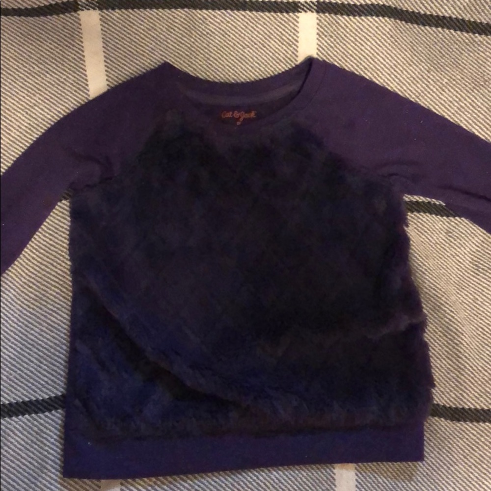 Girls 5T faux fur sweatshirt
